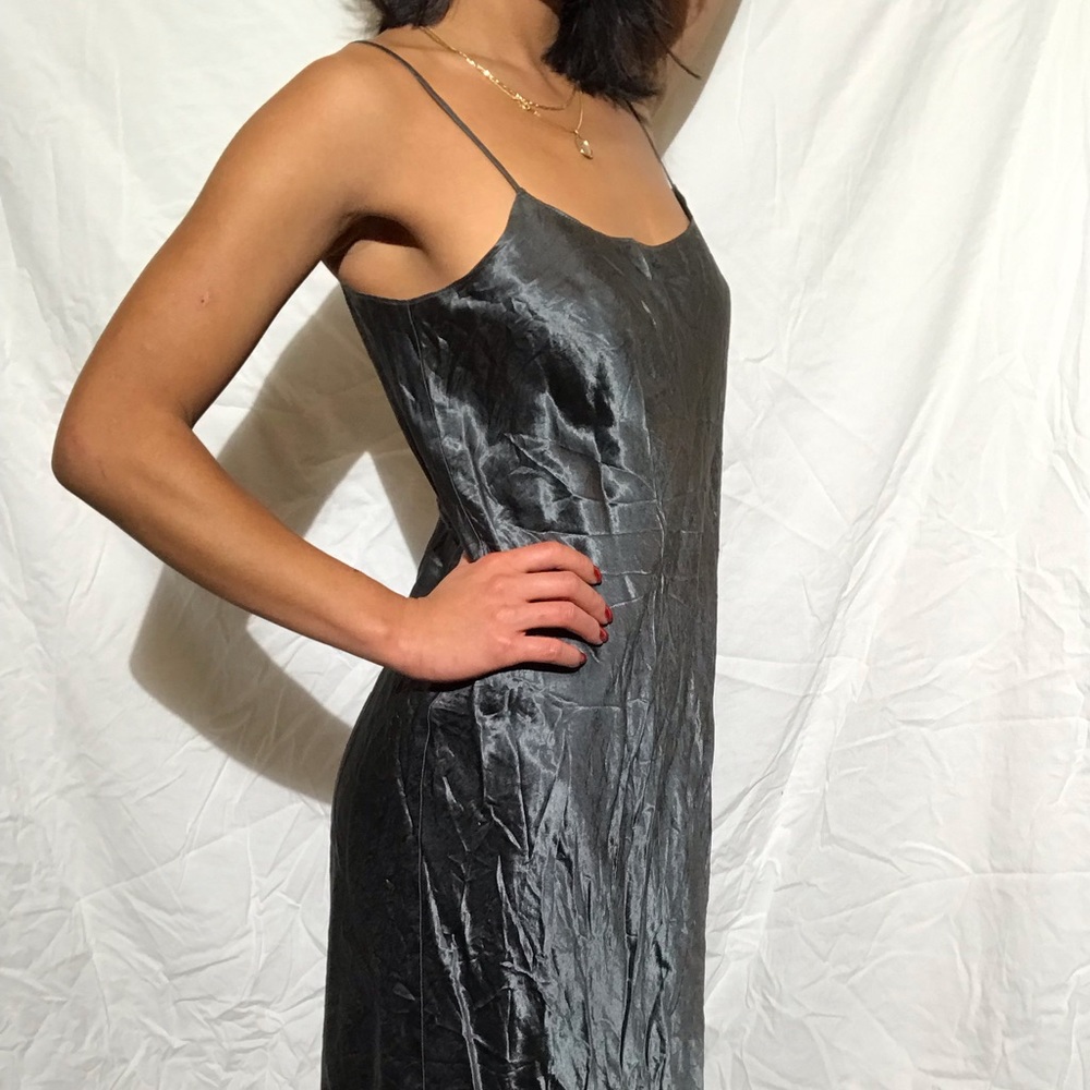 Vince. Satin Slip Midi Dress